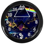 Trippy Kit Rick And Morty Galaxy Pink Floyd Wall Clock (Black) Front