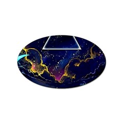 Trippy Kit Rick And Morty Galaxy Pink Floyd Sticker (oval) by Bedest