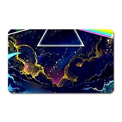 Trippy Kit Rick And Morty Galaxy Pink Floyd Magnet (rectangular) by Bedest