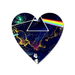 Trippy Kit Rick And Morty Galaxy Pink Floyd Heart Magnet by Bedest