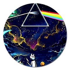 Trippy Kit Rick And Morty Galaxy Pink Floyd Magnet 5  (round) by Bedest