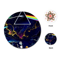 Trippy Kit Rick And Morty Galaxy Pink Floyd Playing Cards Single Design (round) by Bedest