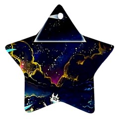 Trippy Kit Rick And Morty Galaxy Pink Floyd Star Ornament (two Sides) by Bedest