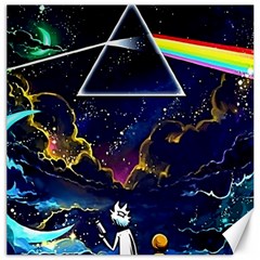 Trippy Kit Rick And Morty Galaxy Pink Floyd Canvas 16  X 16  by Bedest