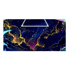 Trippy Kit Rick And Morty Galaxy Pink Floyd Satin Shawl 45  X 80  by Bedest