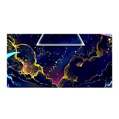 Trippy Kit Rick And Morty Galaxy Pink Floyd Satin Wrap 35  X 70  by Bedest