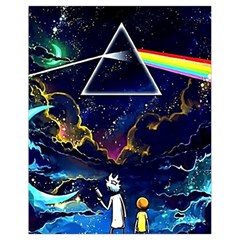 Trippy Kit Rick And Morty Galaxy Pink Floyd Drawstring Bag (small) by Bedest