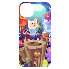 Cartoon Adventure Time Finn Princess Bubblegum Lumpy Space Iphone 14 Plus Black Uv Print Case by Bedest