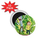 Rick And Morty Adventure Time Cartoon 1.75  Magnets (10 pack)  Front