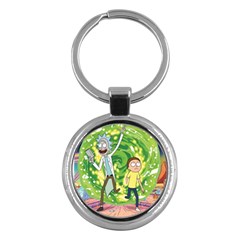 Rick And Morty Adventure Time Cartoon Key Chain (round) by Bedest