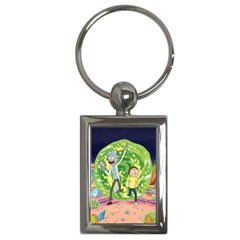 Rick And Morty Adventure Time Cartoon Key Chain (rectangle) by Bedest