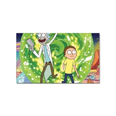 Rick And Morty Adventure Time Cartoon Sticker (rectangular) by Bedest