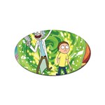 Rick And Morty Adventure Time Cartoon Sticker Oval (100 pack) Front