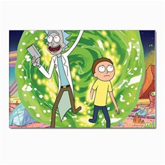 Rick And Morty Adventure Time Cartoon Postcards 5  X 7  (pkg Of 10) by Bedest