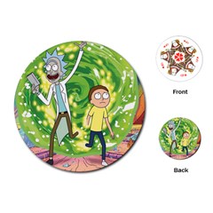 Rick And Morty Adventure Time Cartoon Playing Cards Single Design (round) by Bedest