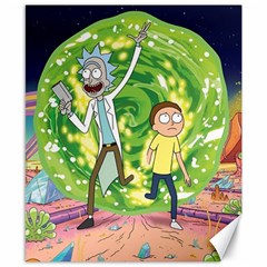 Rick And Morty Adventure Time Cartoon Canvas 8  X 10  by Bedest