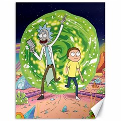 Rick And Morty Adventure Time Cartoon Canvas 18  X 24  by Bedest