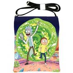 Rick And Morty Adventure Time Cartoon Shoulder Sling Bag by Bedest