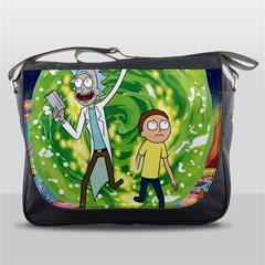 Rick And Morty Adventure Time Cartoon Messenger Bag by Bedest