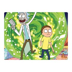 Rick And Morty Adventure Time Cartoon Two Sides Premium Plush Fleece Blanket (mini) by Bedest