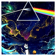 Trippy Kit Rick And Morty Galaxy Pink Floyd Wooden Puzzle Square by Bedest