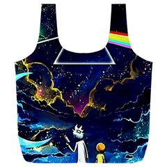 Trippy Kit Rick And Morty Galaxy Pink Floyd Full Print Recycle Bag (xxl) by Bedest