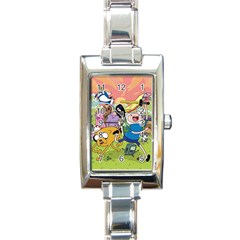 Adventure Time Finn  Jake Rectangle Italian Charm Watch by Bedest