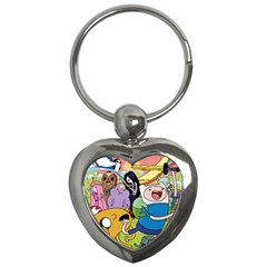 Adventure Time Finn  Jake Key Chain (heart) by Bedest