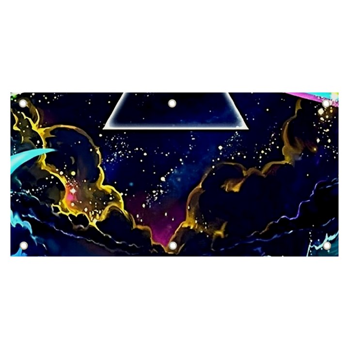 Trippy Kit Rick And Morty Galaxy Pink Floyd Banner and Sign 6  x 3 