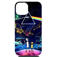 Trippy Kit Rick And Morty Galaxy Pink Floyd Iphone 14 Black Uv Print Case by Bedest