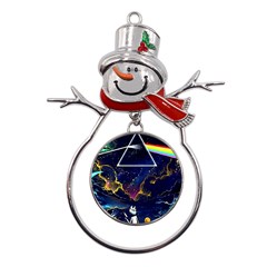 Trippy Kit Rick And Morty Galaxy Pink Floyd Metal Snowman Ornament