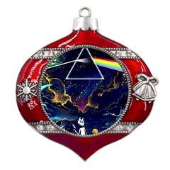 Trippy Kit Rick And Morty Galaxy Pink Floyd Metal Snowflake And Bell Red Ornament