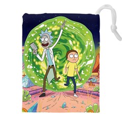 Rick And Morty Adventure Time Cartoon Drawstring Pouch (4xl) by Bedest