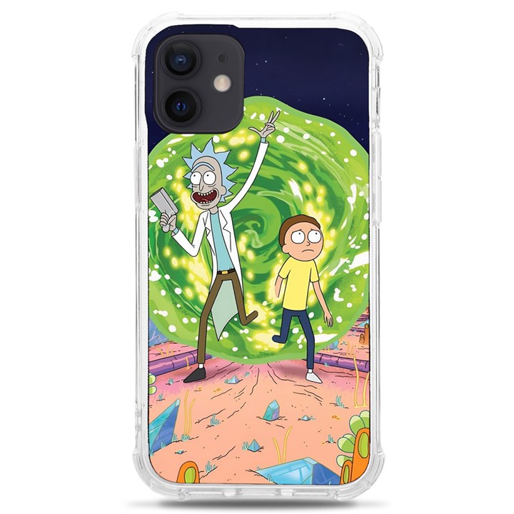 Rick And Morty Adventure Time Cartoon iPhone 12 mini TPU UV Print Case	