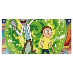 Rick And Morty Adventure Time Cartoon Banner And Sign 4  X 2  by Bedest