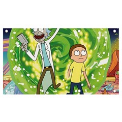 Rick And Morty Adventure Time Cartoon Banner And Sign 7  X 4  by Bedest