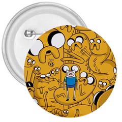 Adventure Time Finn Jake Cartoon 3  Buttons by Bedest