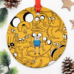 Adventure Time Finn Jake Cartoon Ornament (round) by Bedest