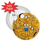 Adventure Time Finn Jake Cartoon 2.25  Buttons (100 pack)  Front