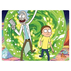 Rick And Morty Adventure Time Cartoon Two Sides Premium Plush Fleece Blanket (extra Small) by Bedest