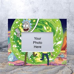 Rick And Morty Adventure Time Cartoon White Tabletop Photo Frame 4 x6  by Bedest