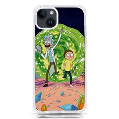 Rick And Morty Adventure Time Cartoon Iphone 14 Plus Tpu Uv Print Case by Bedest