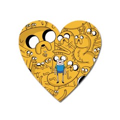 Adventure Time Finn Jake Cartoon Heart Magnet by Bedest