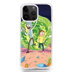 Rick And Morty Adventure Time Cartoon Iphone 14 Pro Max Tpu Uv Print Case by Bedest