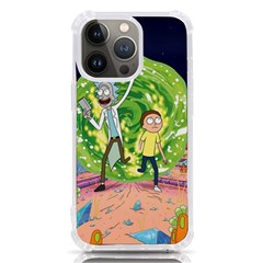 Rick And Morty Adventure Time Cartoon Iphone 13 Pro Tpu Uv Print Case by Bedest