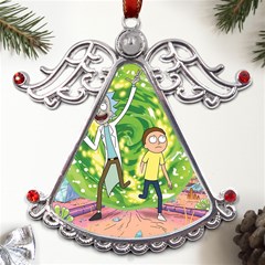 Rick And Morty Adventure Time Cartoon Metal Angel With Crystal Ornament by Bedest