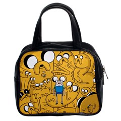 Adventure Time Finn Jake Cartoon Classic Handbag (two Sides) by Bedest