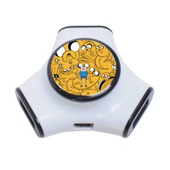 Adventure Time Finn Jake Cartoon 3-port Usb Hub by Bedest