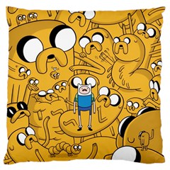 Adventure Time Finn Jake Cartoon Standard Premium Plush Fleece Cushion Case (one Side) by Bedest