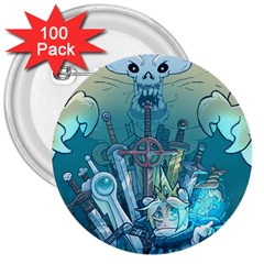 Adventure Time Lich 3  Buttons (100 Pack)  by Bedest